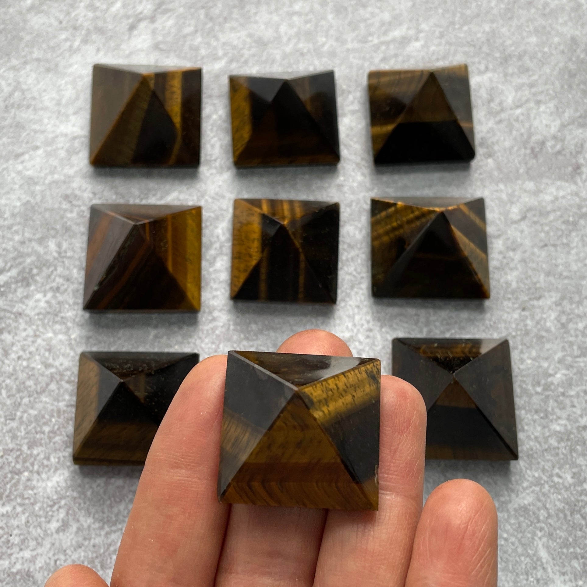 Tigers Eye - Mini Pyramid - 3cm Tigers Eye - Mini Pyramid - 3cm